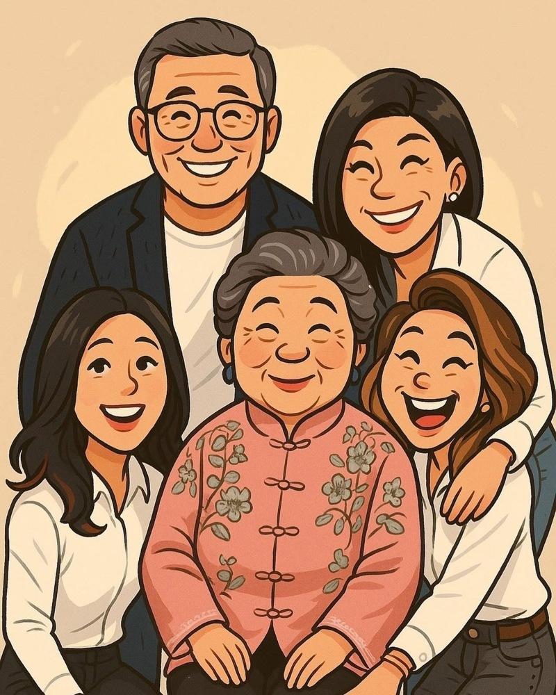 王伟忠(右)与妈妈感情极深。(本报数据照片)