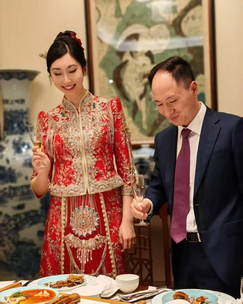 贺建奎今年4月宣布再婚。(取材自X平台)