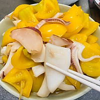 鲜鱿鱼炒彩椒的做法图解7