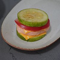 #安佳真草饲 营养护全家#低卡高蛋白,营养美味的芝士蔬菜虾堡的做法图解12