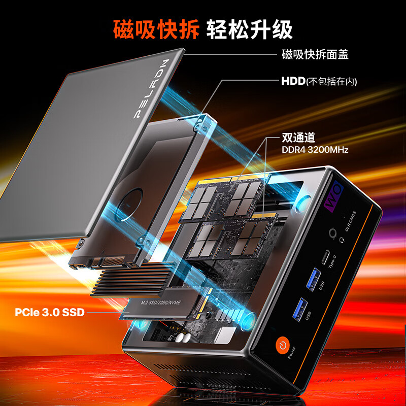 磐镭 WO4 迷你主机上新锐龙 5 5600H 版本,国补后 1279.2 元起