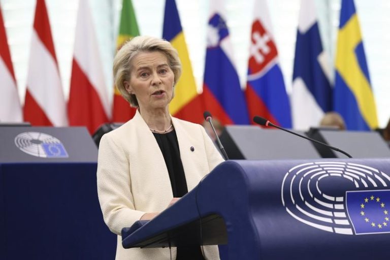 欧洲联盟运行委员会（European Commission）主席范德赖恩（Ursula von der Leyen）。美联社