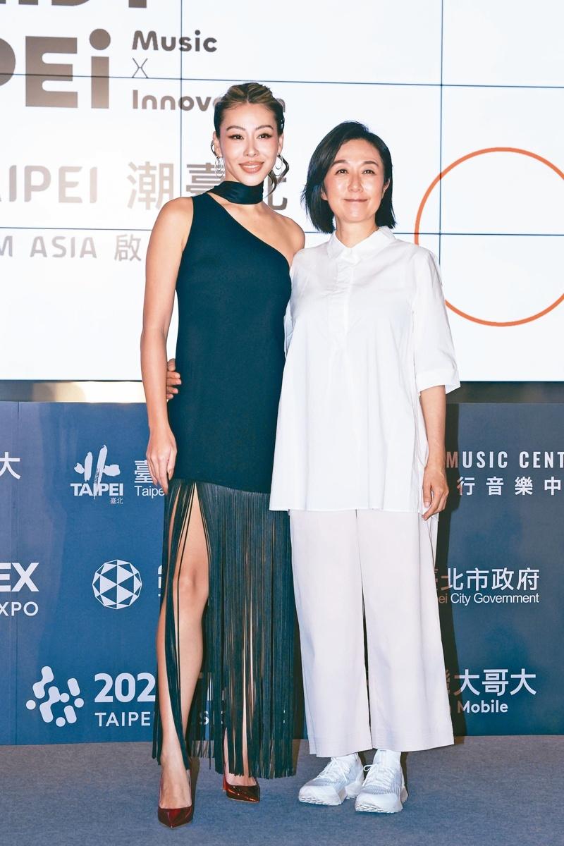 蔡诗芸(左)、黄韵玲出席2025「潮台北TRENDY TAIPEI」记者会。(记者王聪贤/摄影)