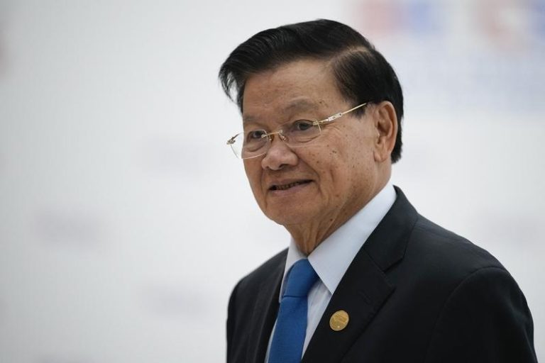 老挝国家主席宋伦西索李斯称病取消访俄行程。(美联社)