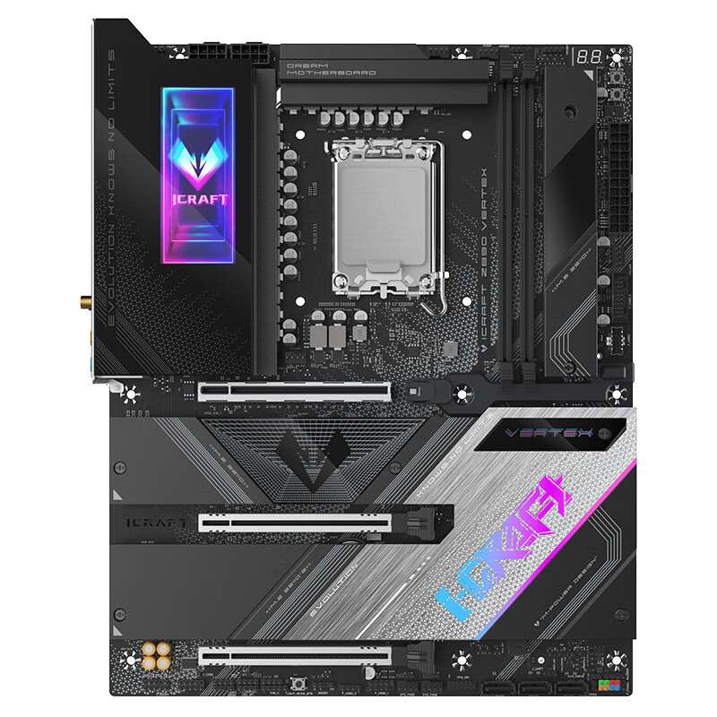 铭瑄 iCraft Z890 Vertex 旗舰主板现已上市:2DIMM 9200MT/s 内存超频,2999 元