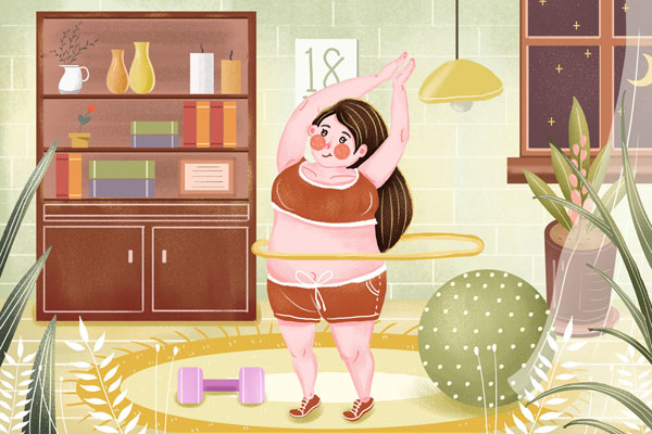 摄图网_401482727_banner_扁平小清新夏季女孩转呼啦圈减肥插画（企业商用）.jpg