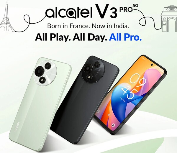 The Alcatel V3 Pro will be available in two colors. (Image source: Flipkart)