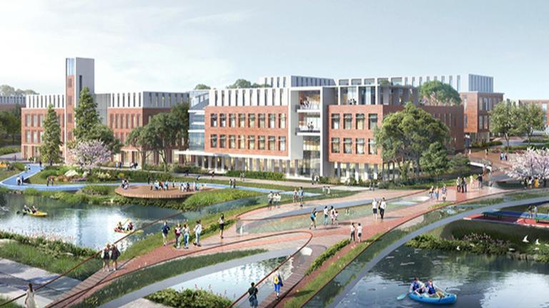 宁波东方理工大学校区规画图。(取材自潇湘晨报)