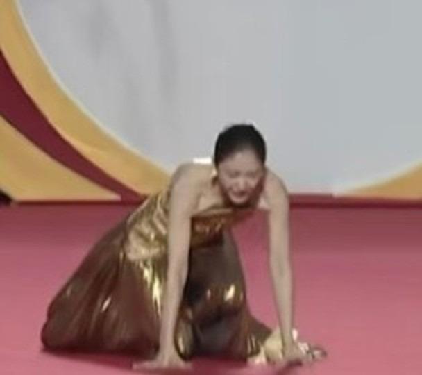 刘诗诗身穿一袭Georges Hobeika 2025春夏高级订制礼服，以粉色渐层薄纱为基底，结合水钻装饰点缀。(取材自微博)