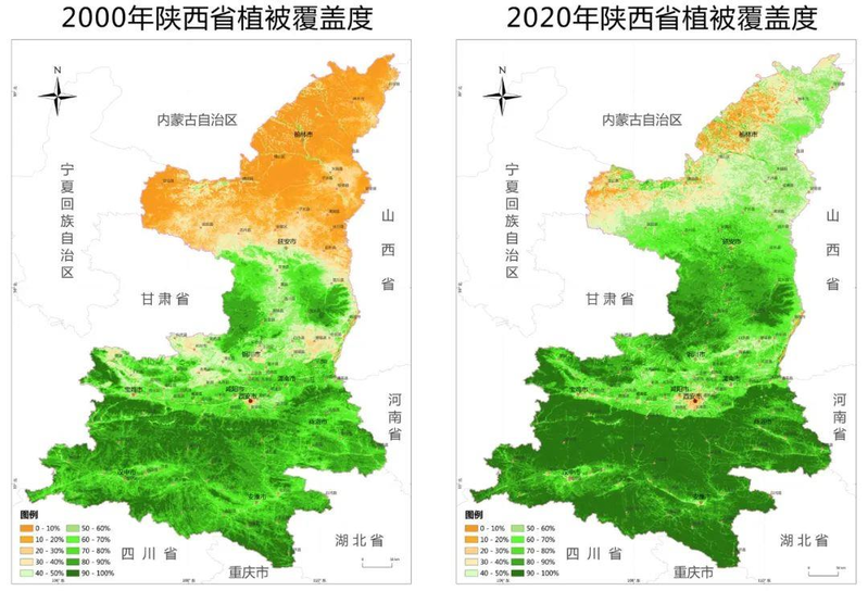 截至2025年，毛乌素林地面积已达3.3万平方公里，相当于两个北京市的面积。(取材自微博)