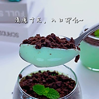 奥利奥薄荷奶冻杯，入口即化，清凉上头！的做法图解1