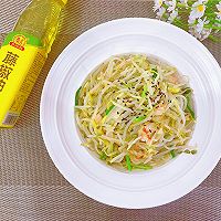 #豪吉藤椒油真香来袭#夏日减脂餐!虾仁炒豆芽的做法图解1