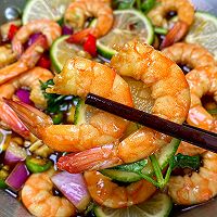 #夏日鲜味轻享健康#巨好吃的酸辣柠檬虾,这味道绝了的做法图解1