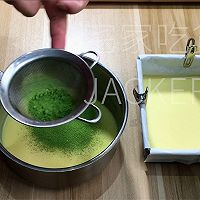 双色抹茶生巧,茶香与奶香邂逅,丝滑与浓醇的碰撞。的做法图解13