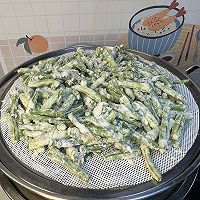 #菜油就选外婆乡,新鲜开榨抢先尝#面蒸豆角的做法图解3