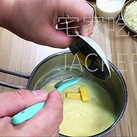 双色抹茶生巧,茶香与奶香邂逅,丝滑与浓醇的碰撞。的做法图解5