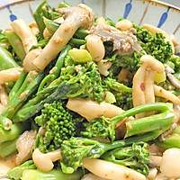 麻酱西兰花苔蘑菇的做法图解5