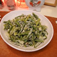 #菜油就选外婆乡,新鲜开榨抢先尝#面蒸豆角的做法图解6