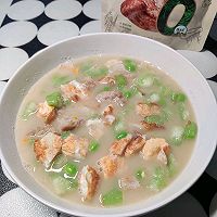 一碗好吃的丝瓜鸡蛋毛豆子汤的做法图解7