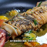 黑松露香煎鱿鱼的做法图解6