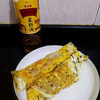 #菜油就选外婆乡,新鲜开榨抢先尝#芝士鸡蛋煎饼的做法图解8