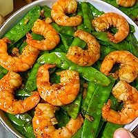 鲜香味美的黑椒荷兰豆炒虾仁,低卡营养~的做法图解3