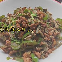 #菜油就选外婆乡,新鲜开榨抢先尝#卜豆角炒肉丝的做法图解6