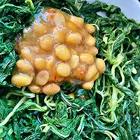 #夏日鲜味轻享健康#蒜头豆酱炒麻叶的做法图解3