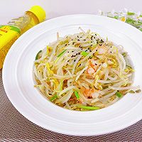#豪吉藤椒油真香来袭#夏日减脂餐!虾仁炒豆芽的做法图解15