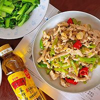 #菜油就选外婆乡,新鲜开榨抢先尝#青椒肉丝的做法图解5