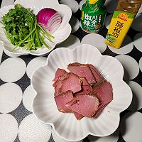 #豪吉藤椒油真香来袭#椒麻牛肉拌香菜的做法图解2