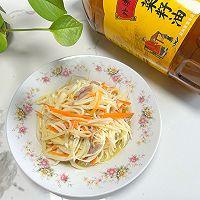 #菜油就选外婆乡,新鲜开榨抢先尝#茭白炒肉丝的做法图解11