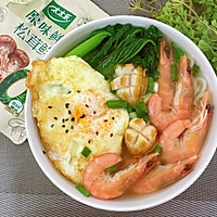 鲜虾鲍鱼海鲜面!的做法图解13