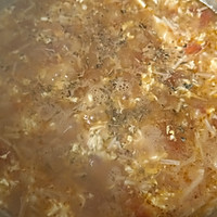 #菜油就选外婆乡,新鲜开榨抢先尝# 番茄金针菇疙瘩汤的做法图解15