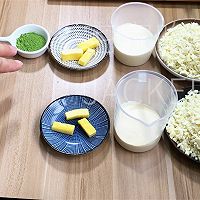双色抹茶生巧,茶香与奶香邂逅,丝滑与浓醇的碰撞。的做法图解1