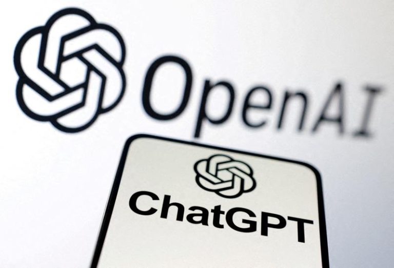 OpenAI和ChatGPT标志，示意图。路透