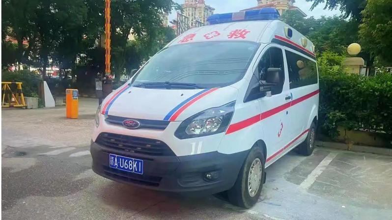 南昌赣医医院的救护车,在事发后暂停营业。(取材自央广网)
