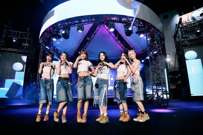 「GENBLUE幻蓝小熊」采甄(左起)、许媛媛、NICO、AYEON、XXIN、毓将迎来成军周年。图/天空娱乐提供