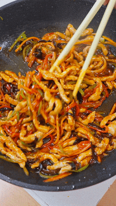 【宝宝辅食】鱼香肉丝盖饭的做法图解8