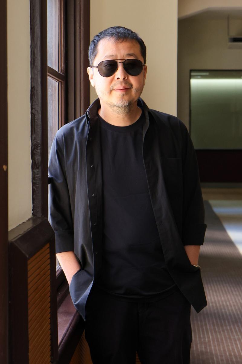大陆名导演贾樟柯为电影「风流一代」访台宣传。（记者沈昱嘉／摄影）