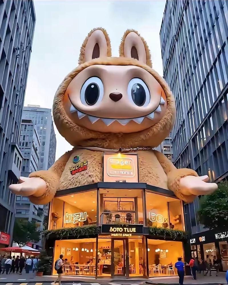 上海一家泡泡玛特线下门店，人们选购Labubu等产品。(取材自中国新闻周刊／东方IC图)