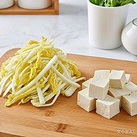 娃娃菜豆腐面的做法图解1