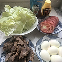 夏日减脂餐——包菜三明治的做法图解1