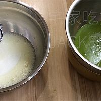 抹茶古早奶酪杯,浓醇奶酪 + 清新抹茶,绵密湿润の软乎乎!的做法图解6
