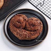 爱心酥粒巧克力面包的做法图解9