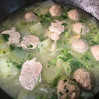 #豪吉藤椒油真香来袭#冬瓜丸子肉片汤的做法图解11