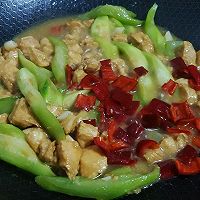椒蒜丝瓜焖鸡肉的做法图解5