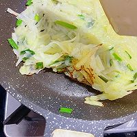 #豪吉藤椒油真香来袭#快手低脂早餐!土豆丝鸡蛋饼的做法图解9
