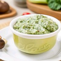 香菇油菜泥米糊的做法图解7