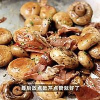 西班牙蒜香火腿蘑菇的做法图解5